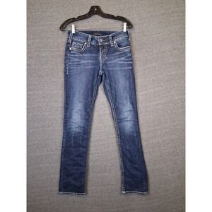 Silver Jeans Womens Jeans 27x32 Blue Denim Suki Straight Classic Western Rodeo